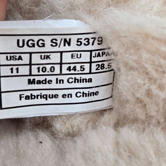 Ugg Slipper Loafers Mens 11 Brown Leather Fur Lined Slip On Comfort Dress Shoes - Picture 8 of 12